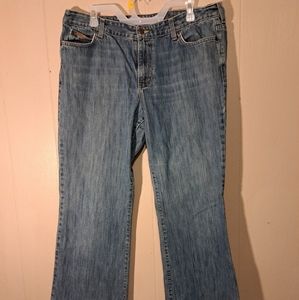Womens Low Rise Bootcut Blue Denim Pants
